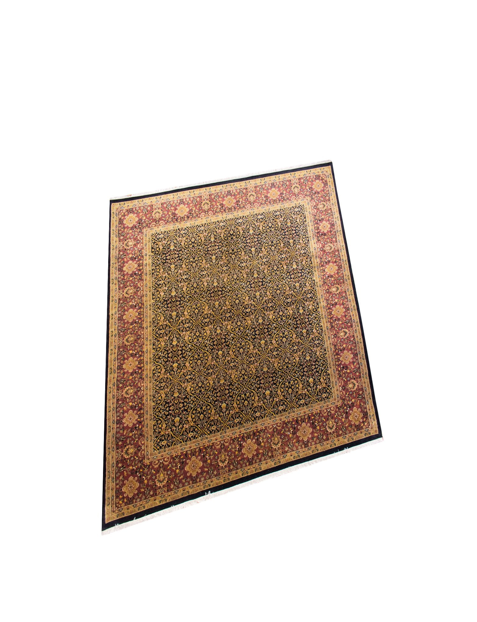 Jamshidpour Black Hand Knotted Rug 8'0