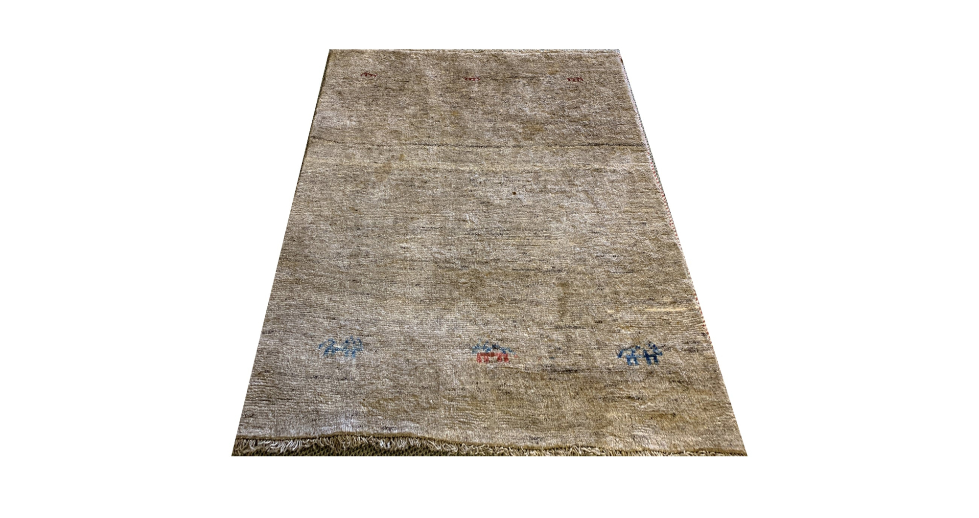 Gabbeh Ivory Hand Knotted Rug 4'6
