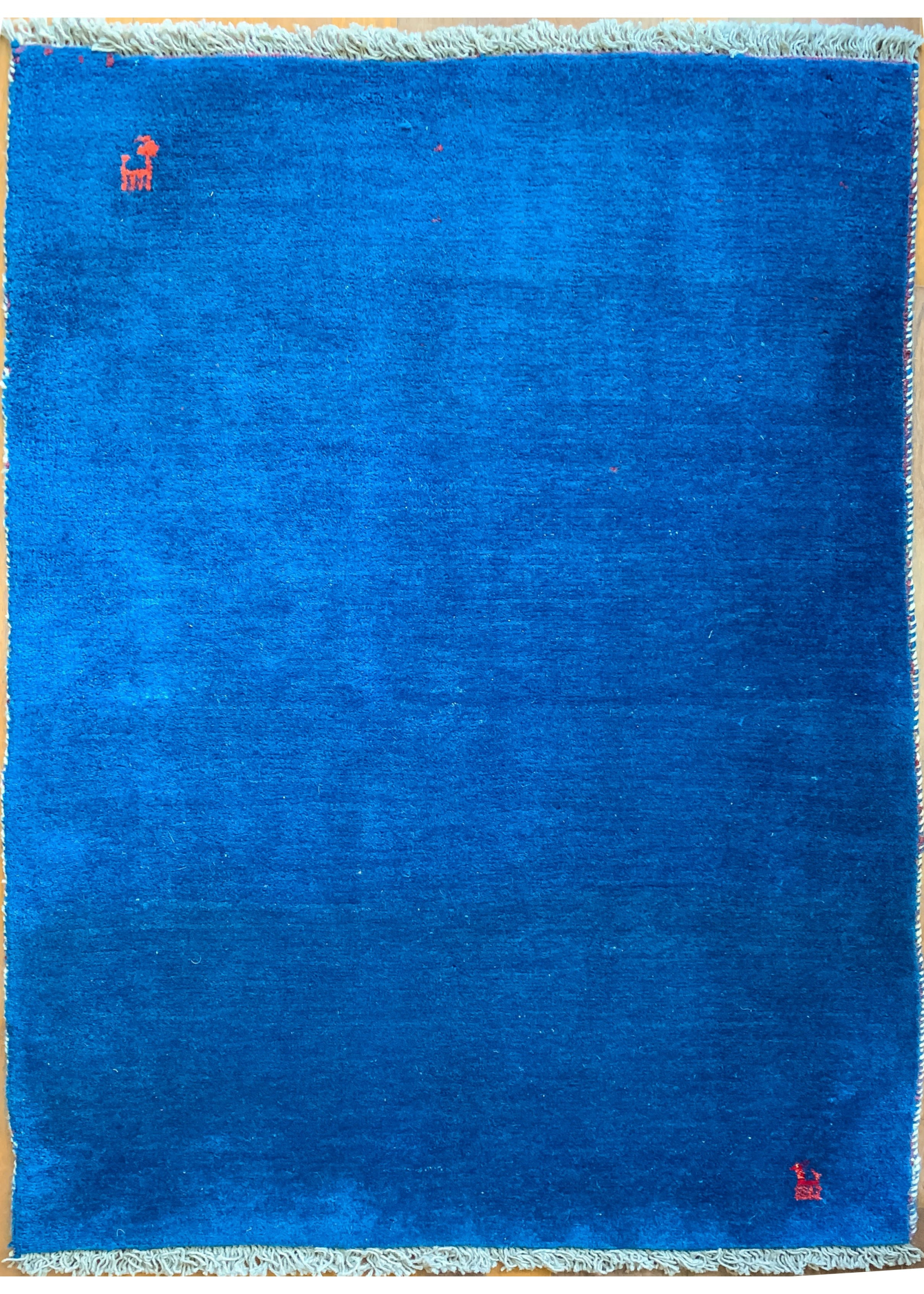 Gabbeh Blue Hand Knotted Rug 3'4