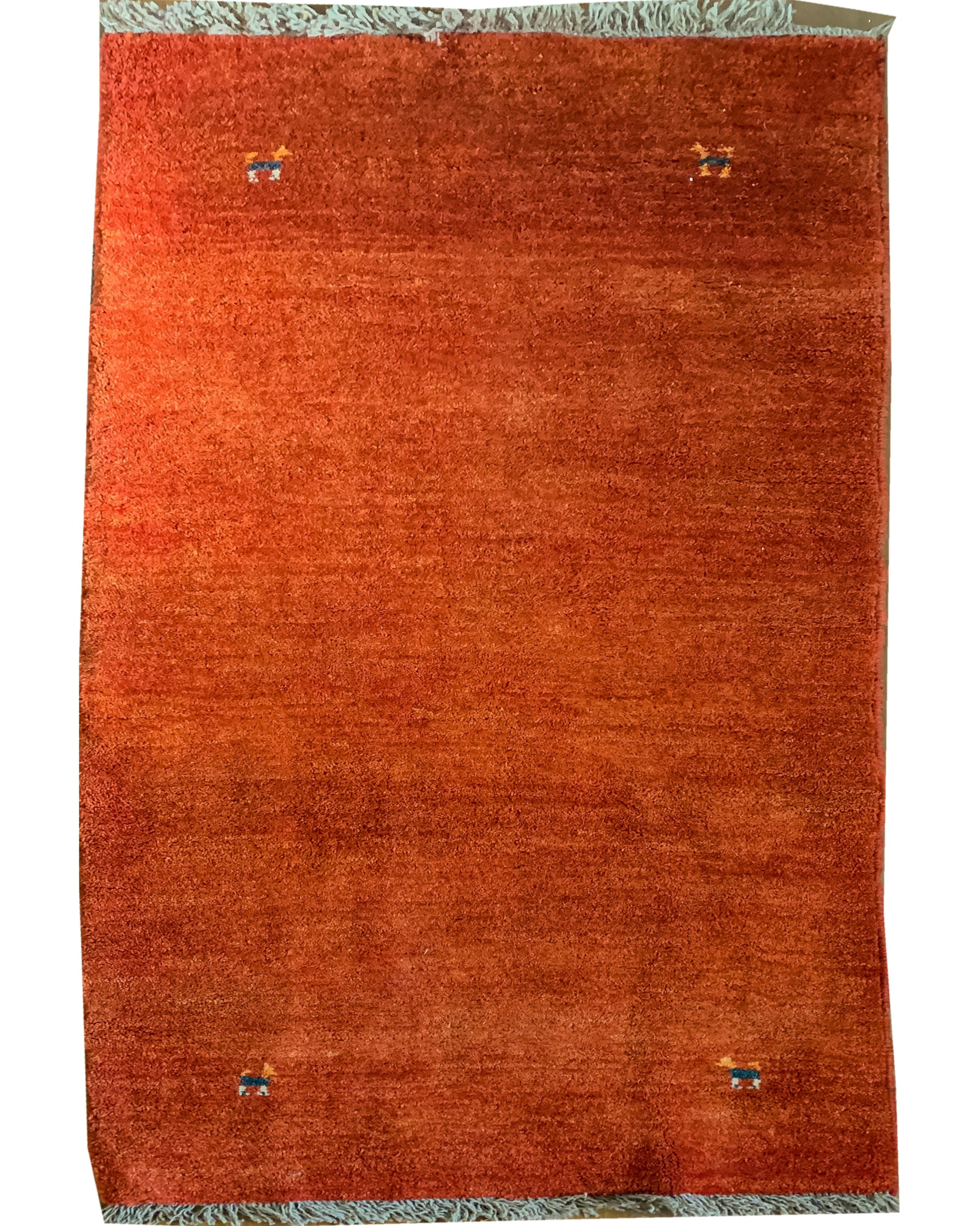 Gabbeh Red Hand Knotted Rug 2'11