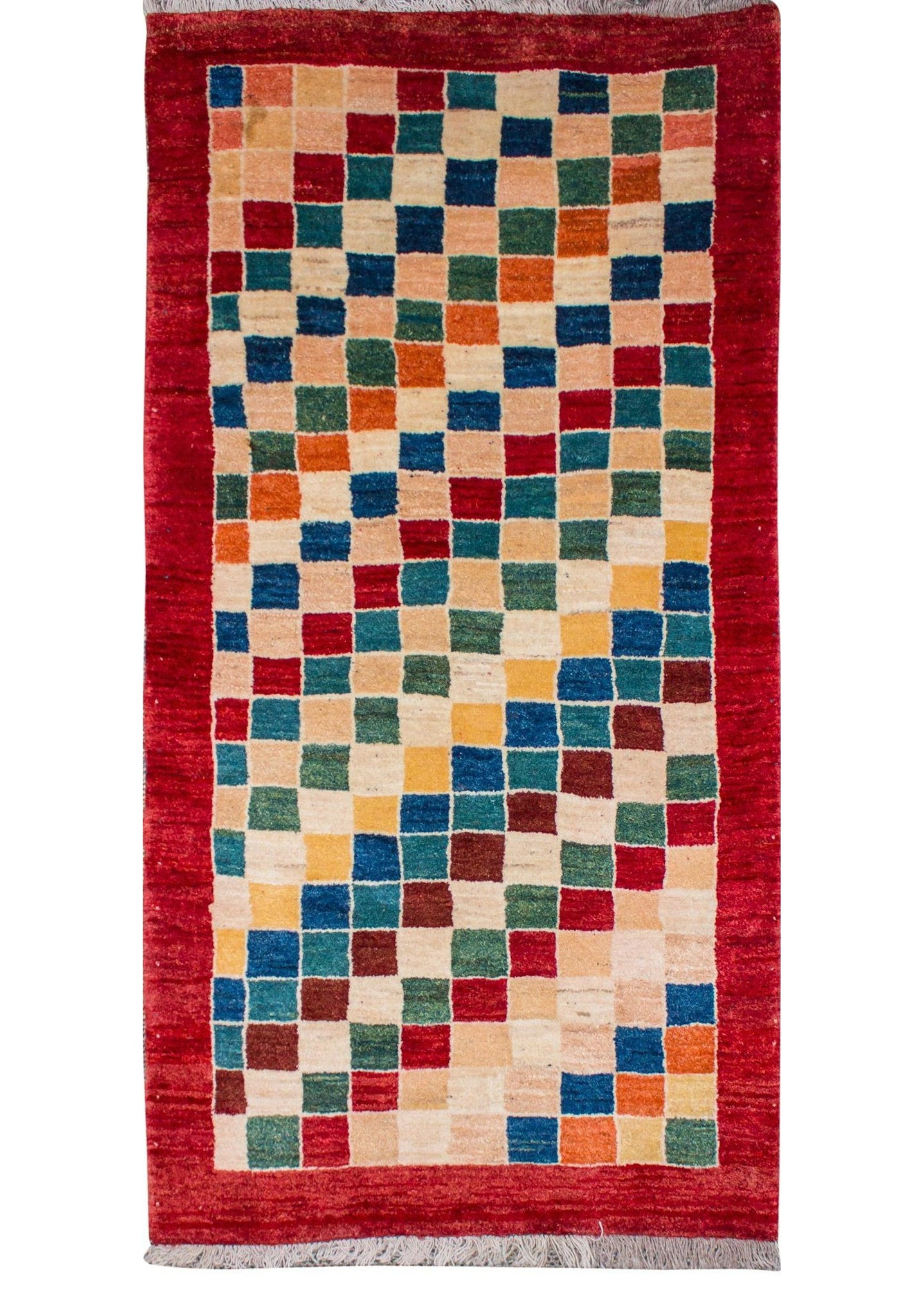 Gabbeh Red Hand Knotted Rug 3'5