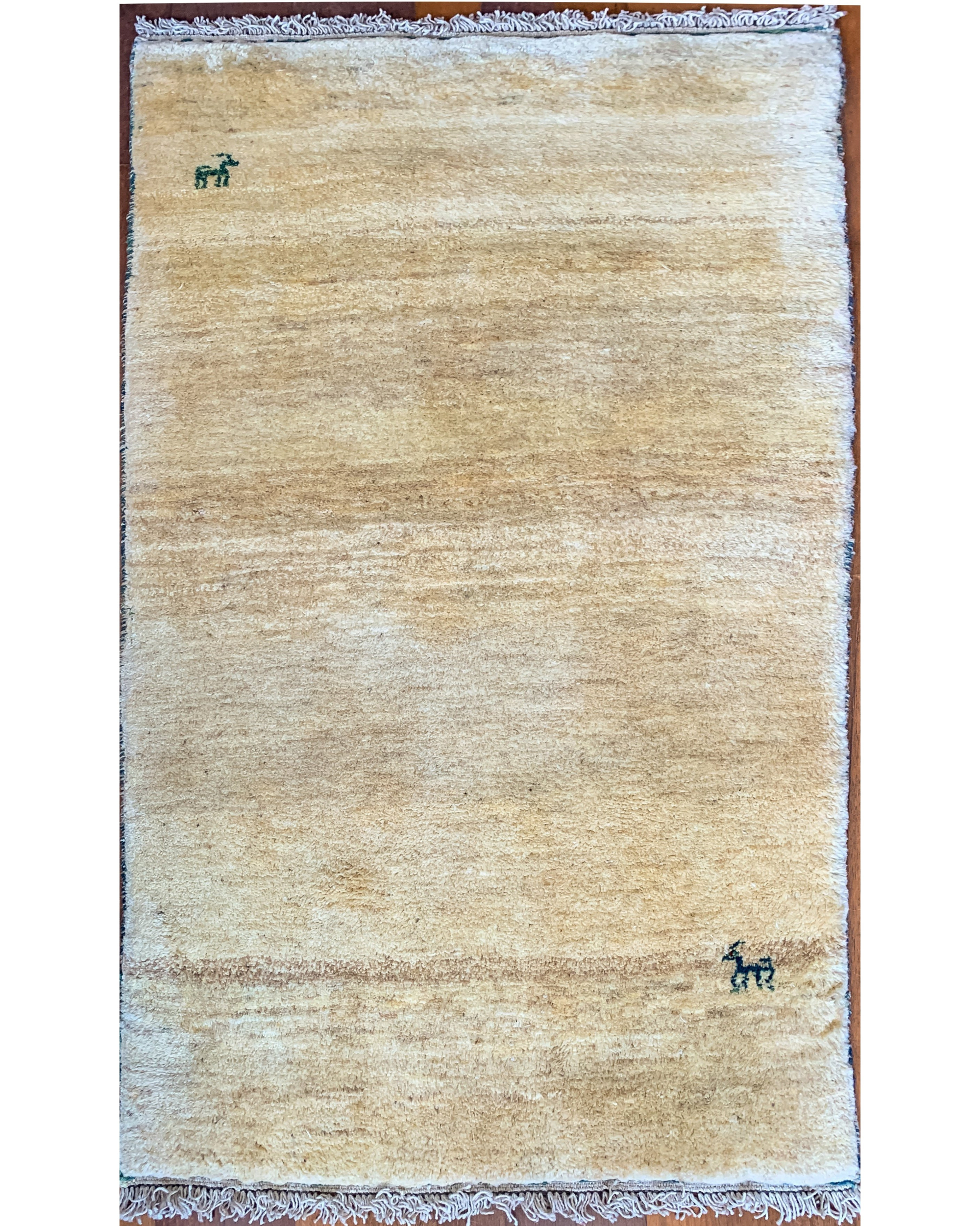 Gabbeh Ivory Hand Knotted Rug 2'6