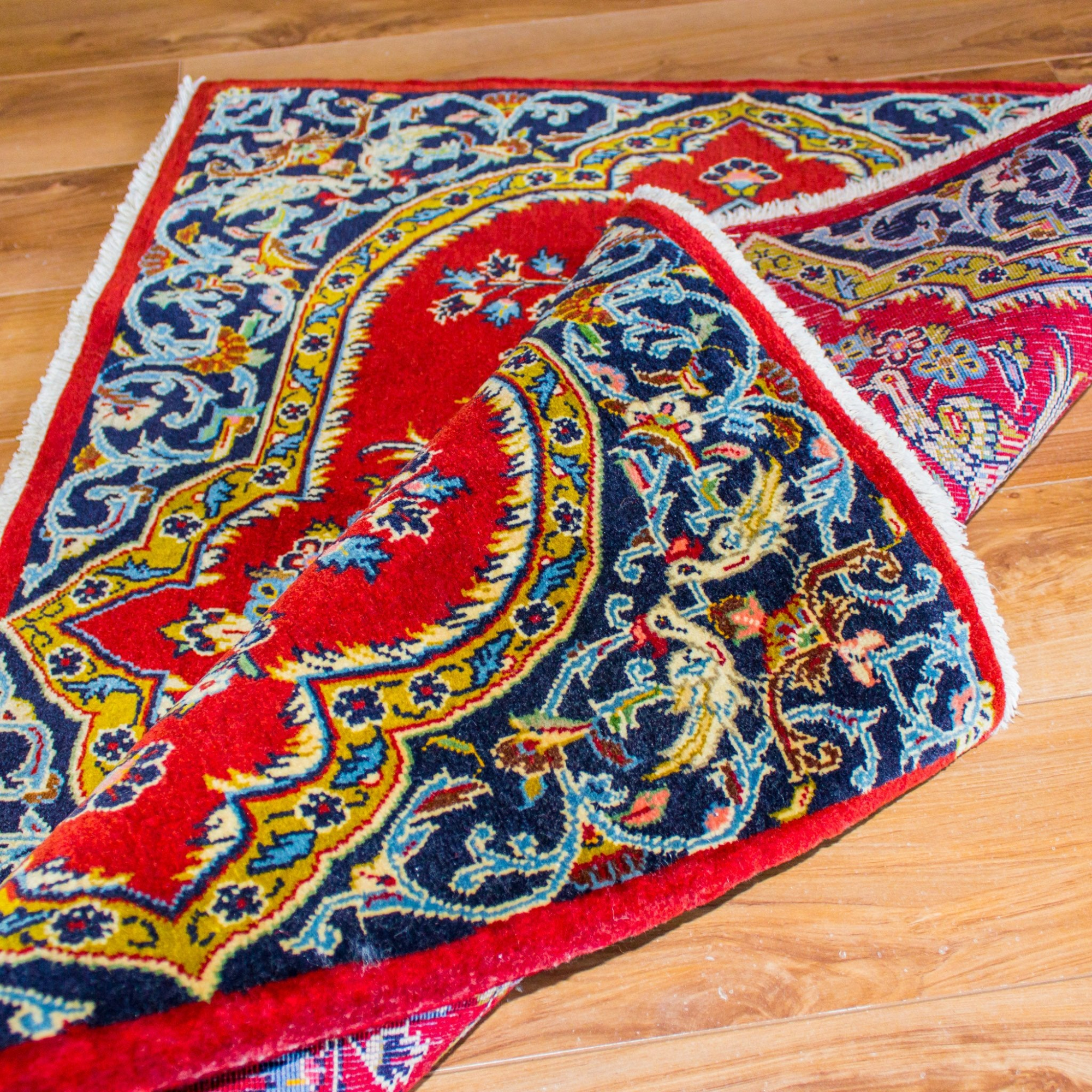 Qum Red Hand Knotted Rug 2'6