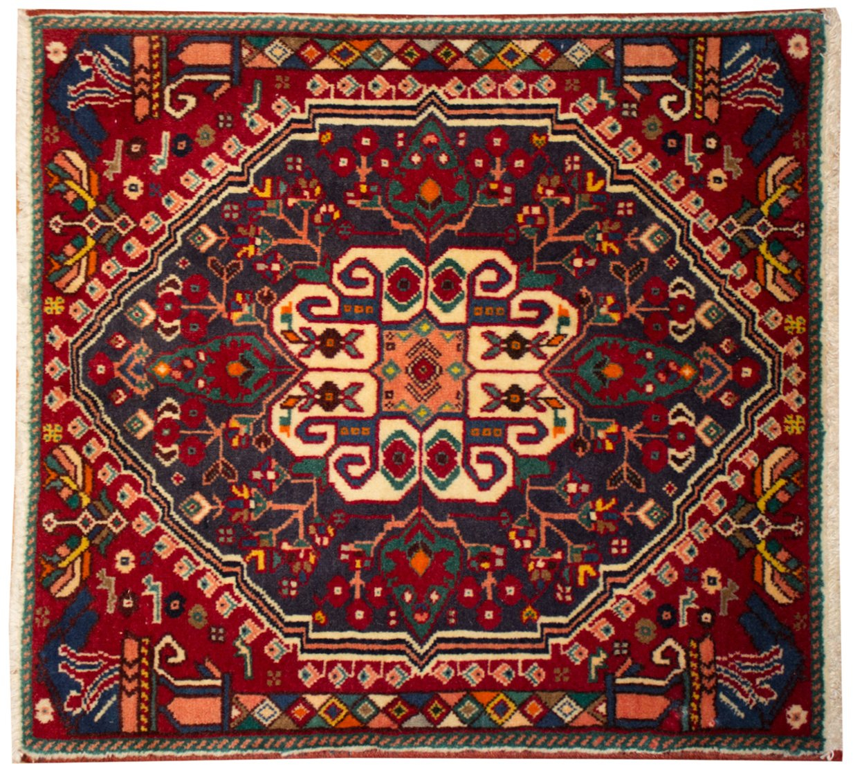 Abadeh Hand Knotted Square Rug 2'0