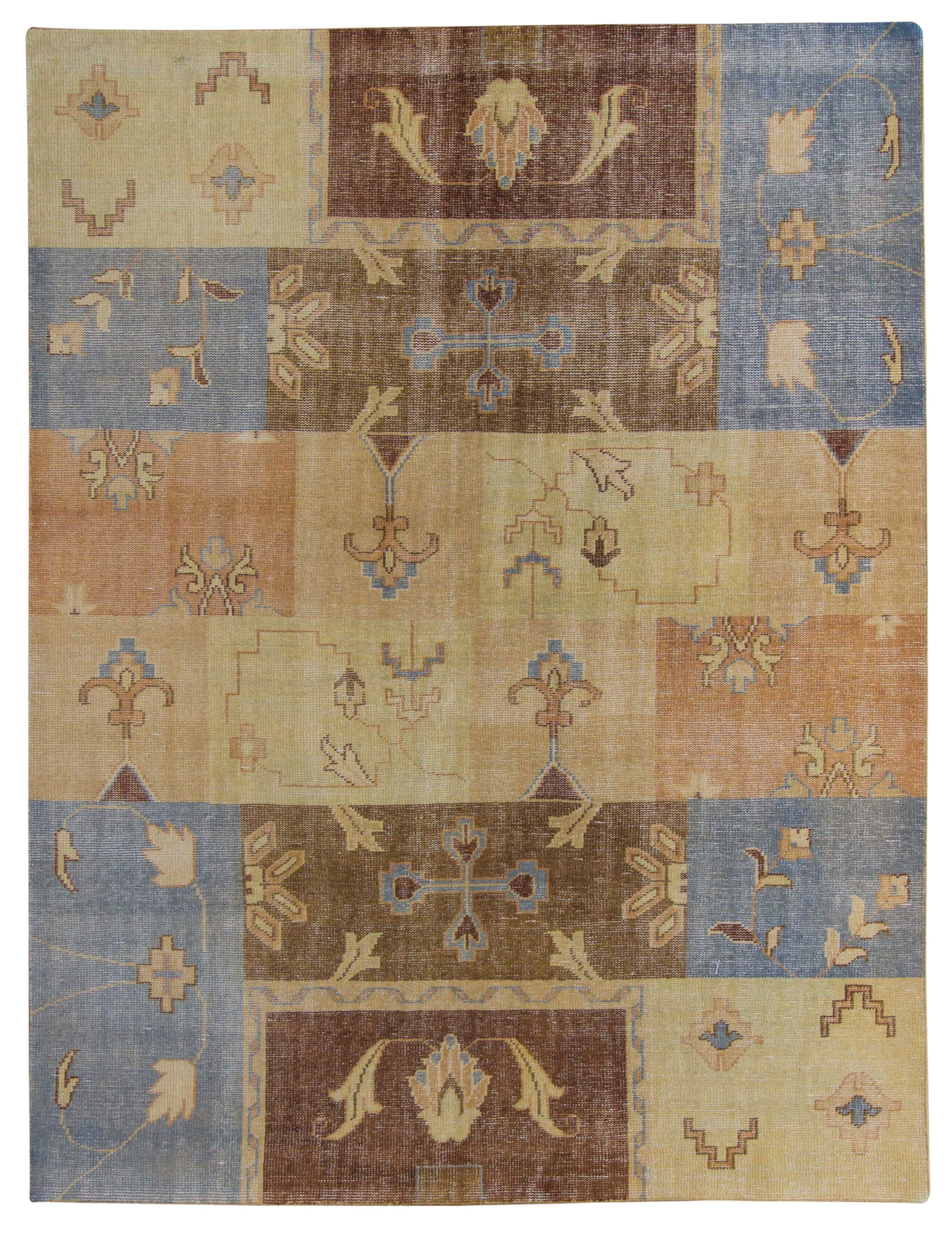 Patchwork Hand Knotted Rug 8'0