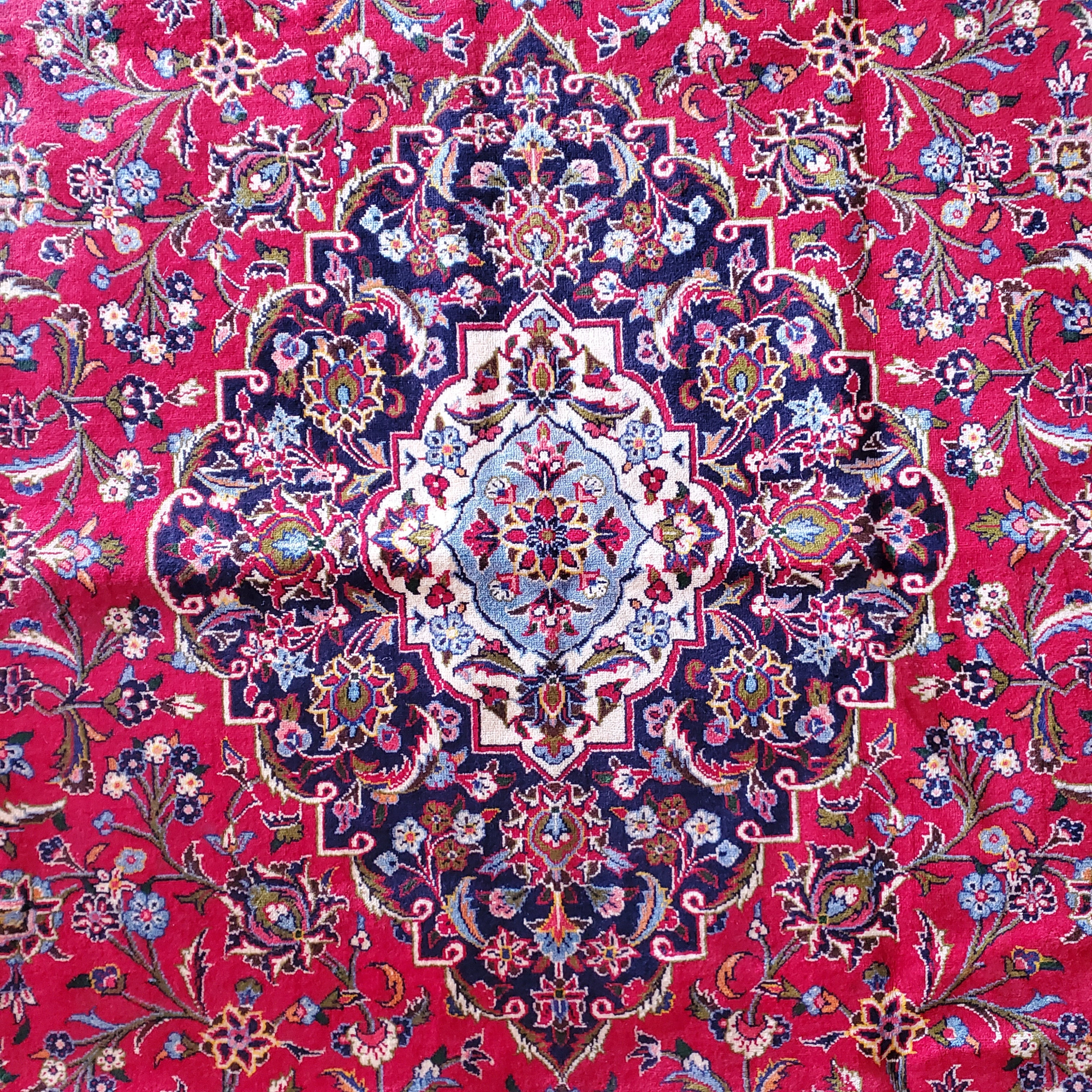 Kashan Red Handmade Rug 8'3