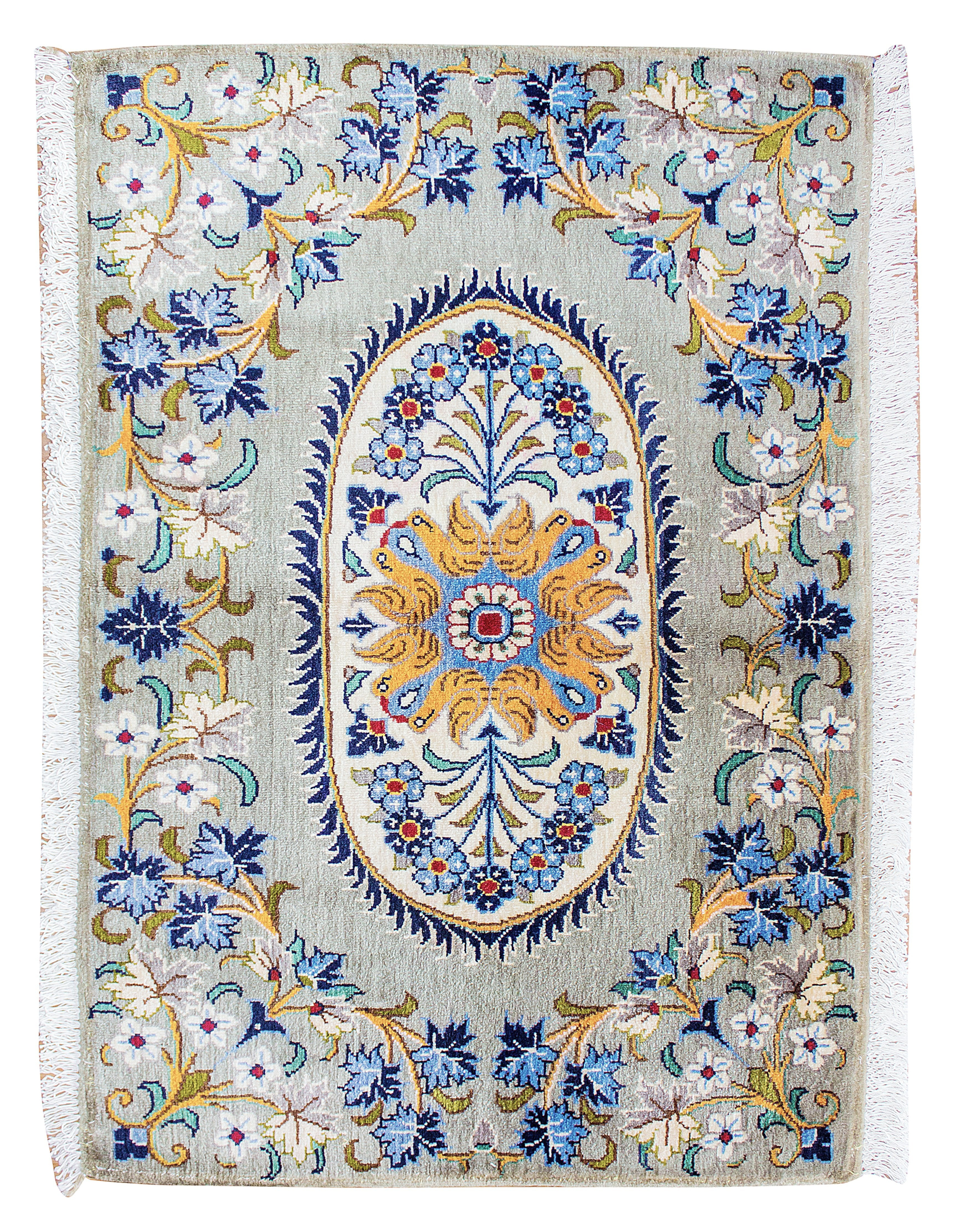 Kashan Hand Knotted Rug 2'1
