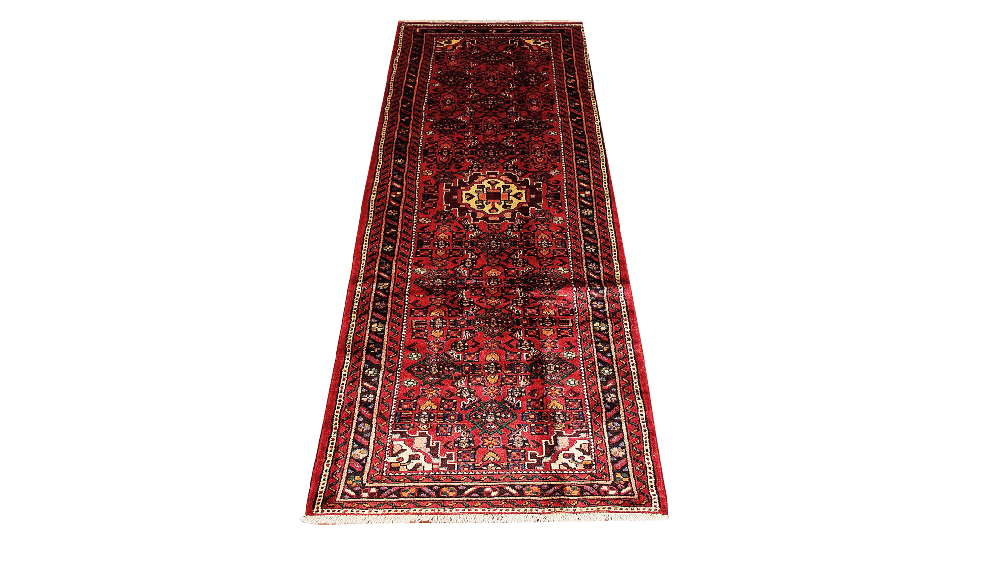 Hosseinabad Hand Knotted Runner Rug 2'10