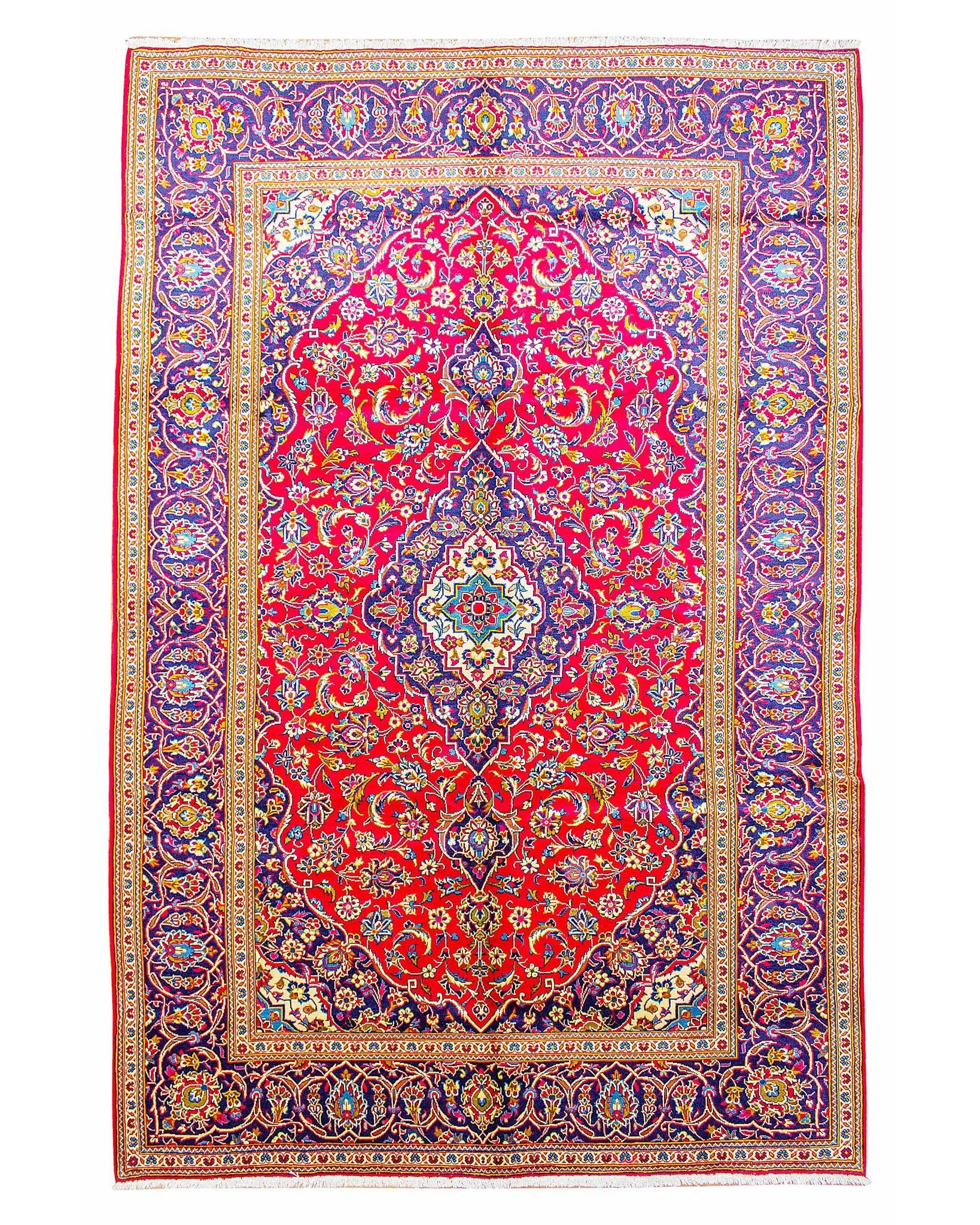 Kashan Hand Knotted Rug 6'6
