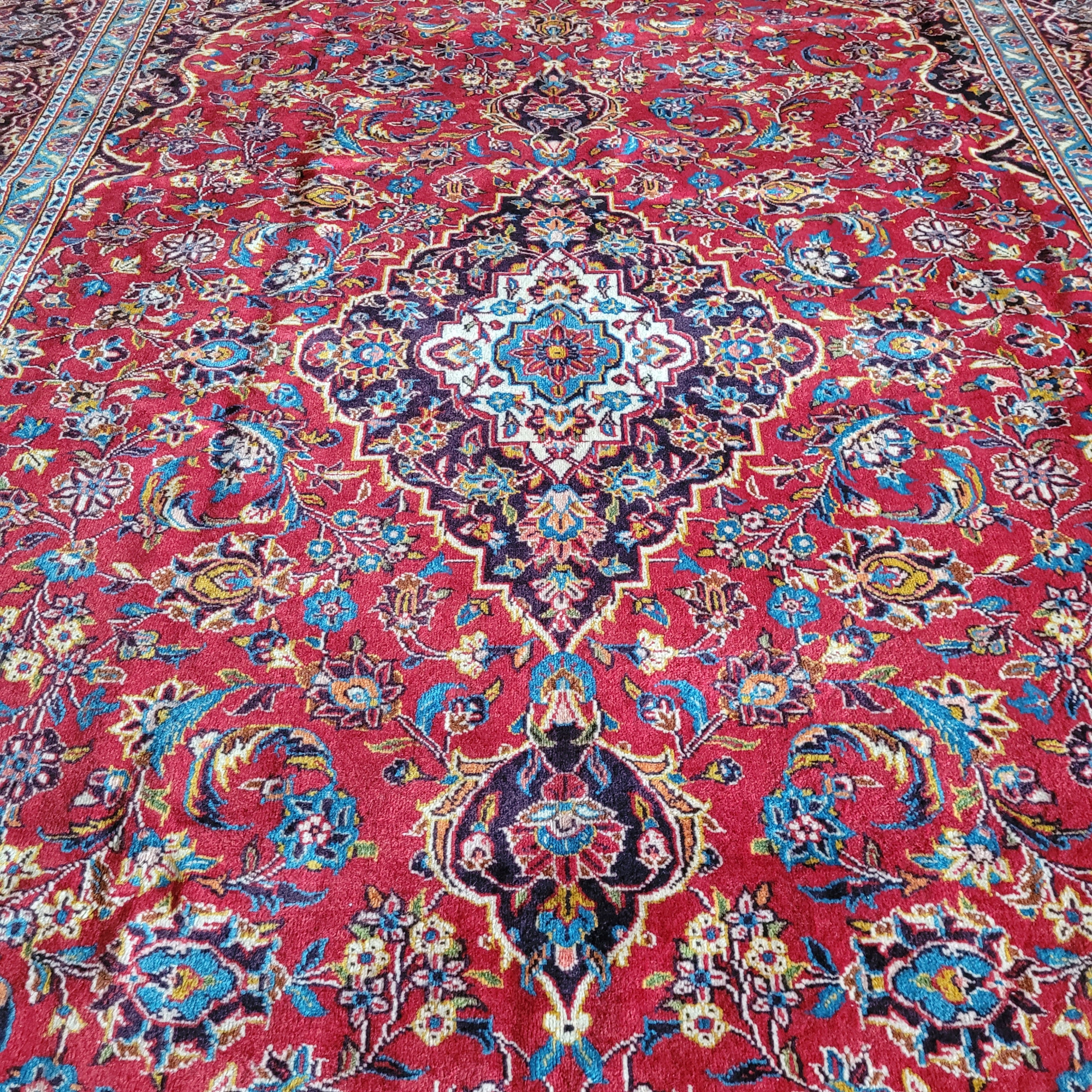 Kashan Red Handmade Rug 7'8