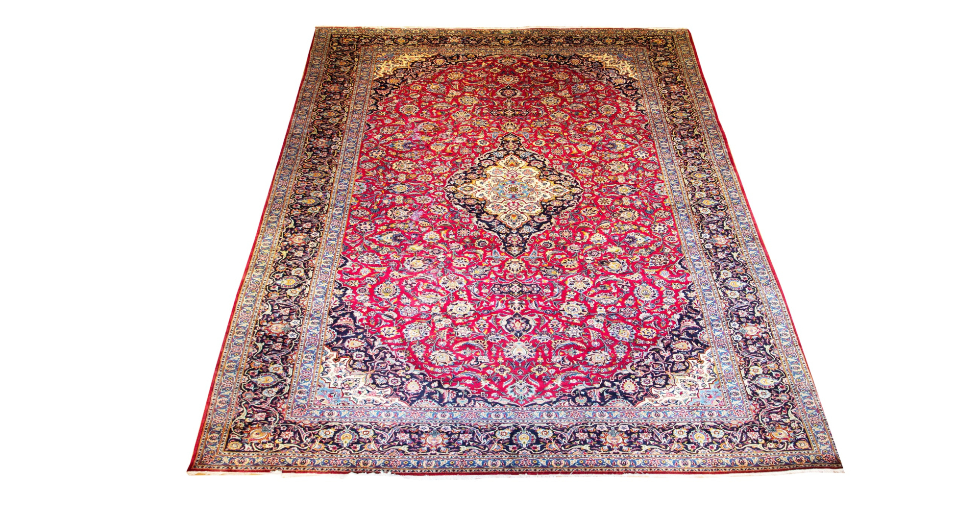 Kashan With Silk Hand Knotted Rug 10'2