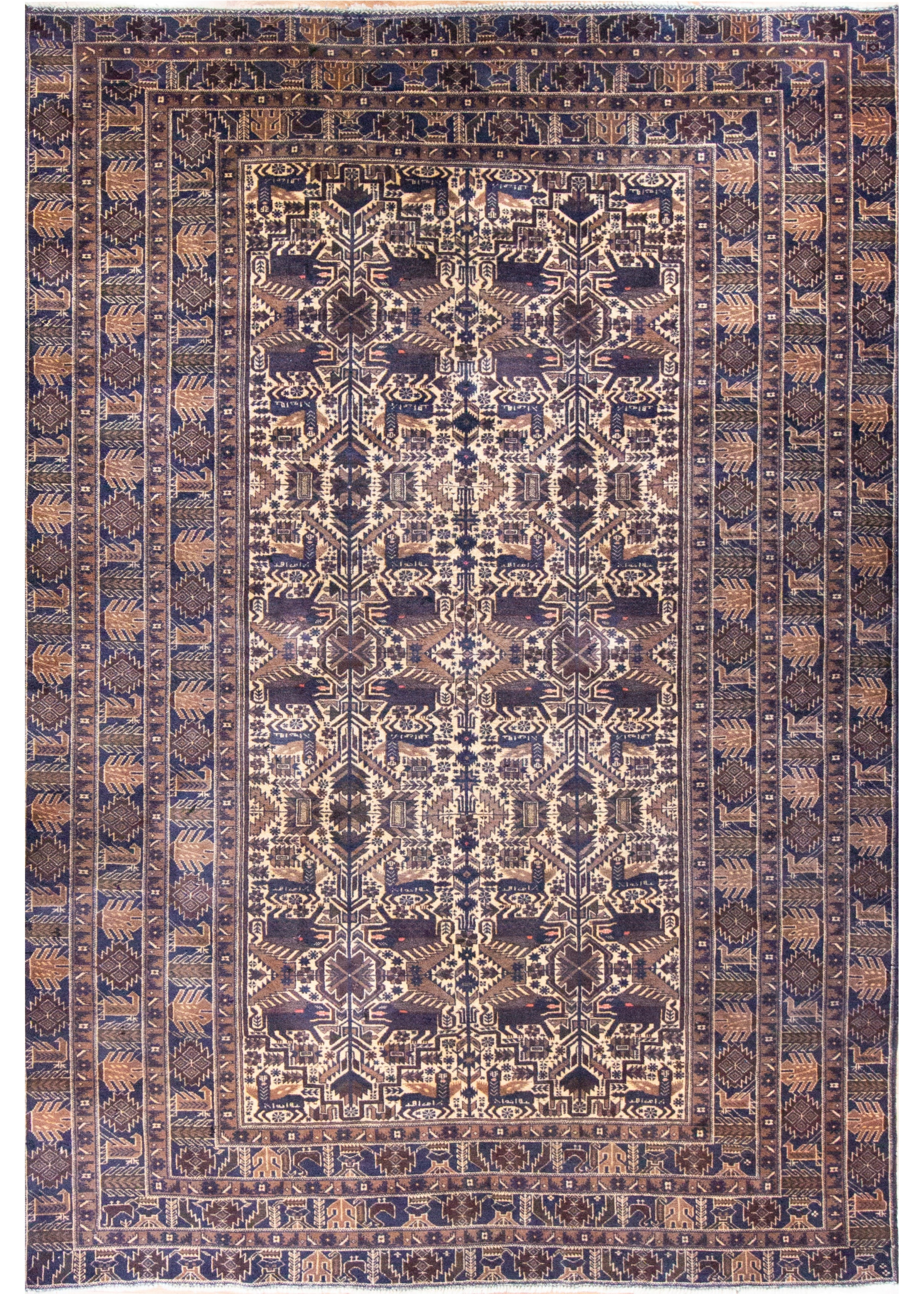 Afghan Hand Knotted Rug 6'8