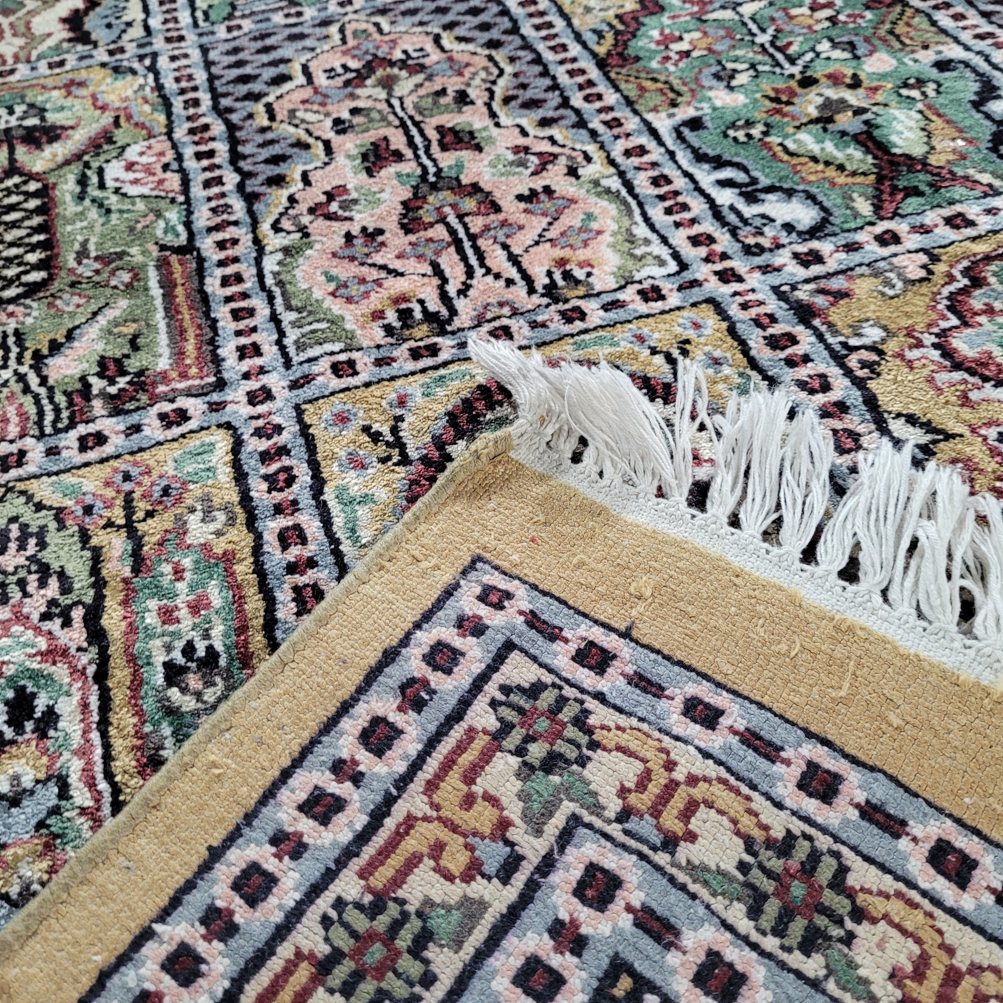 Garden Panel Multi Hand Knotted Rug 5'0