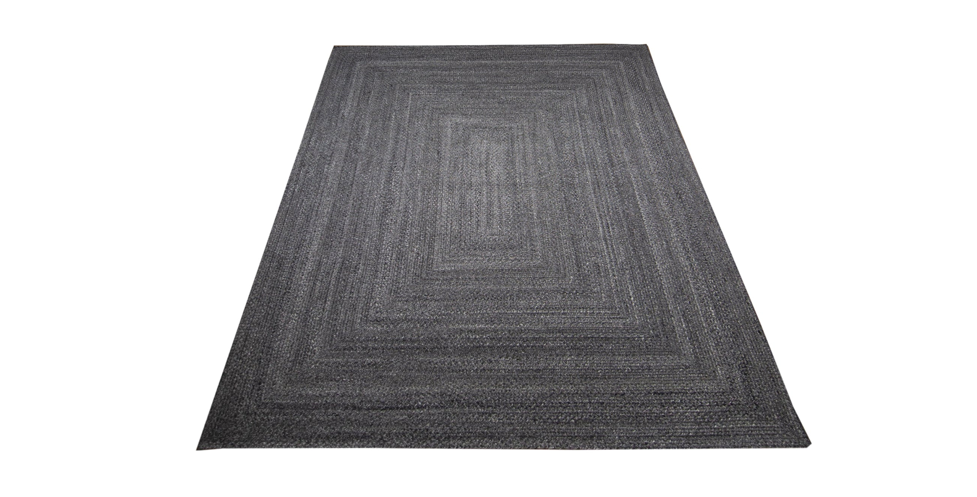 PYR1 Charcoal Braided Rug-Area rug for living room, dining area, and bedroom