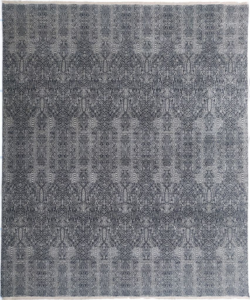 Grass Charcoal/Ivory Woven Rug 4'2