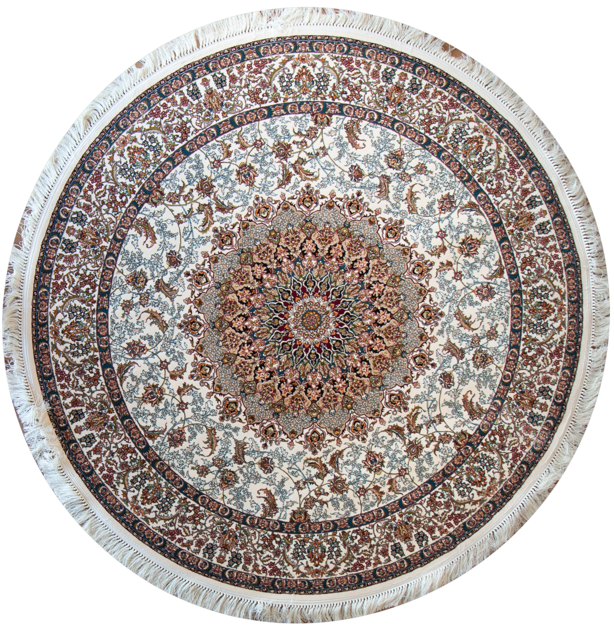 Paradise Cream Loomed Round Rug-Area rug for living room, dining area, and bedroom