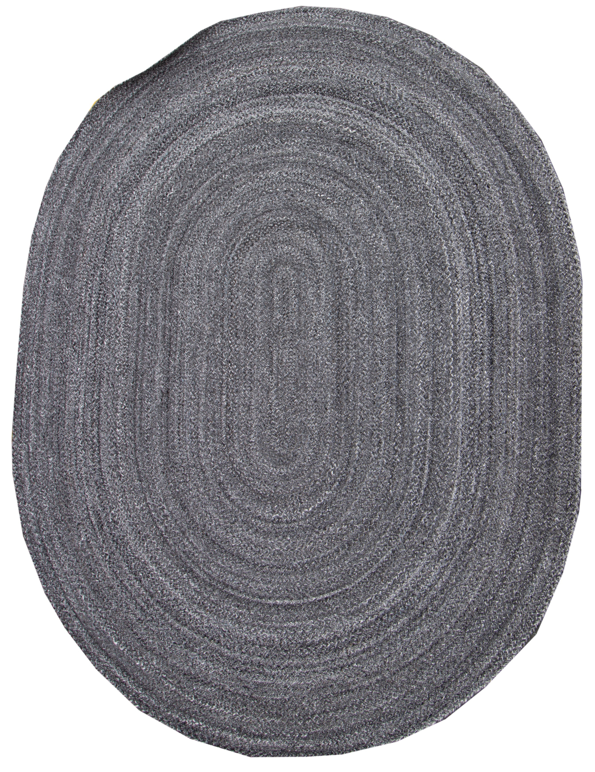 PYR1 Charcoal Braided Oval Rug-Area rug for living room, dining area, and bedroom