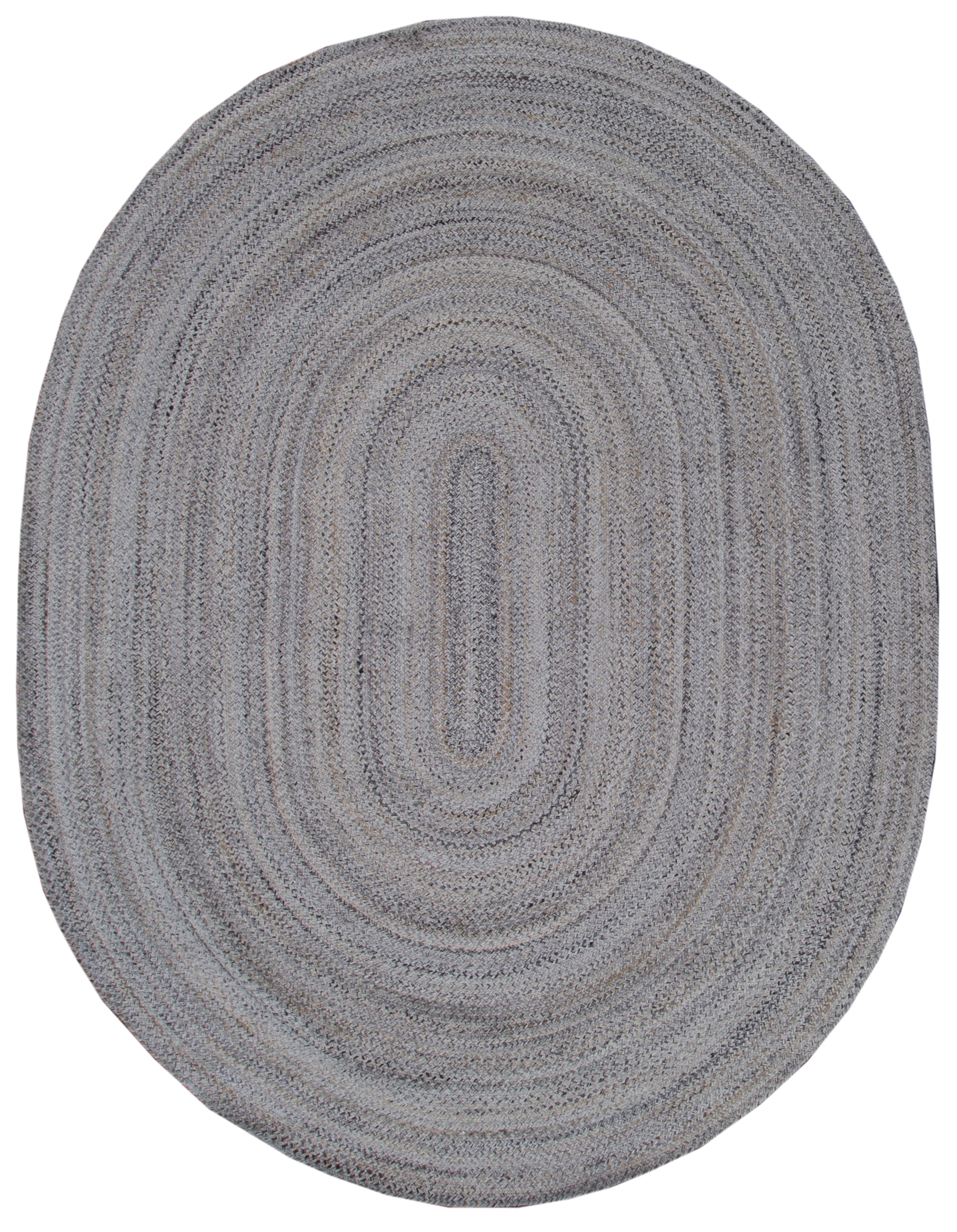PYR1 Ivory Braided Oval Rug-Area rug for living room, dining area, and bedroom