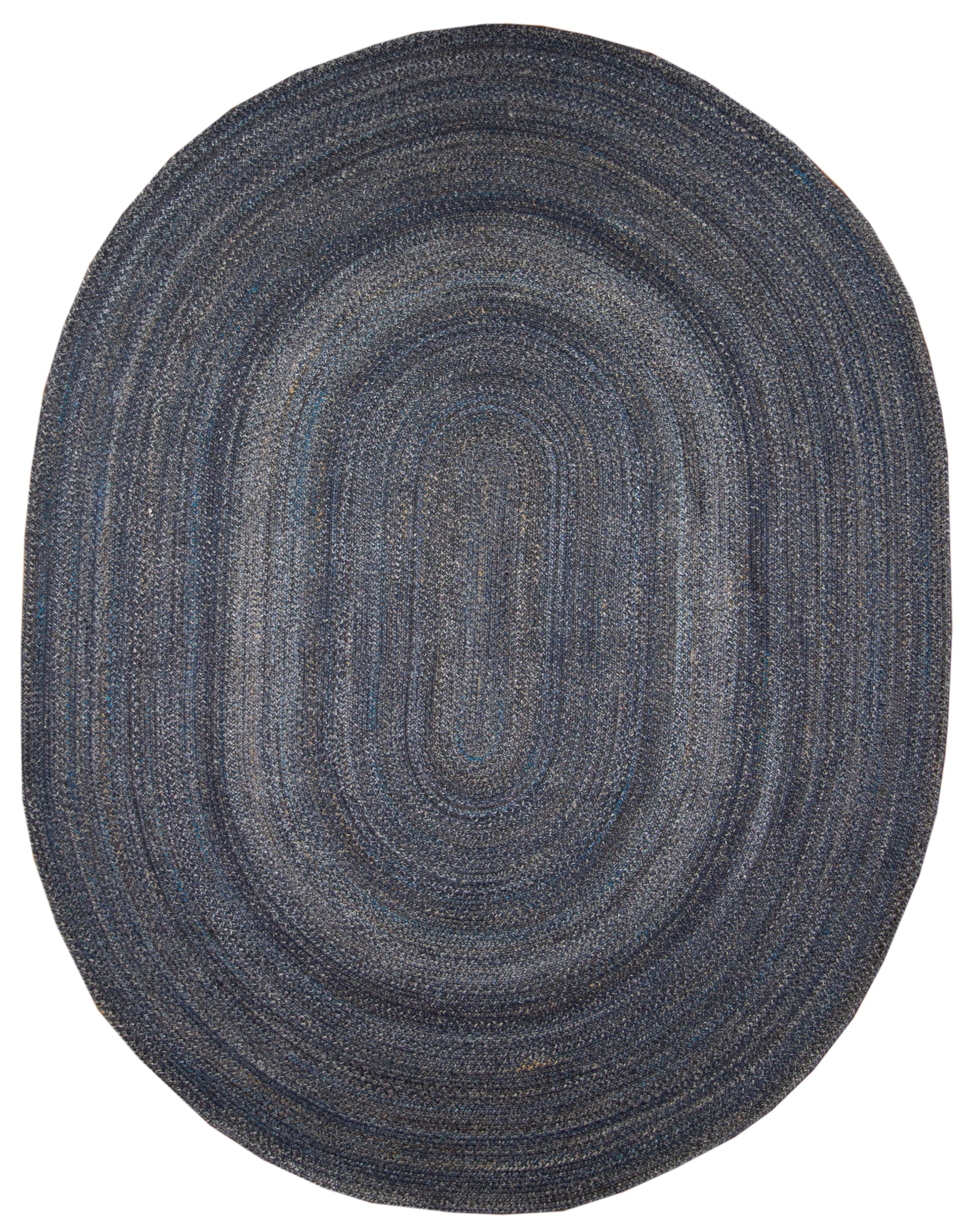 PYR1 Navy Braided Oval Rug-Area rug for living room, dining area, and bedroom