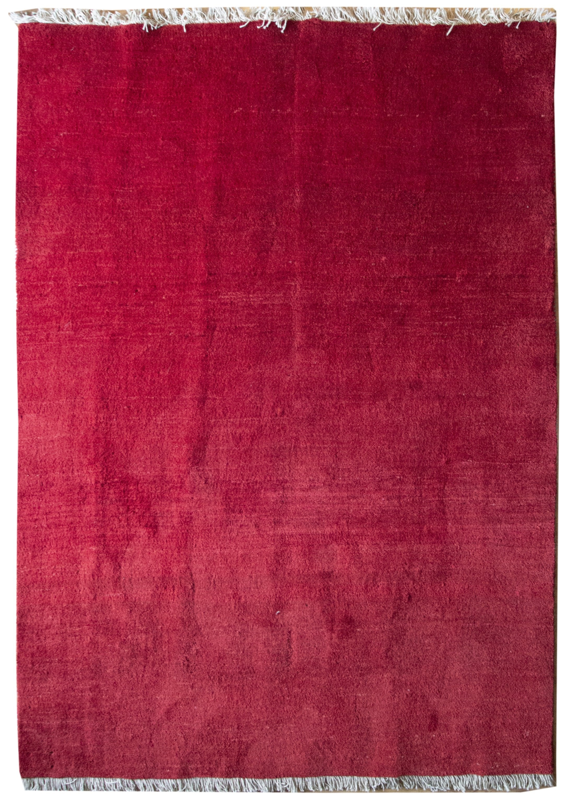 Gabbeh Red Hand Knotted Rug 5'5