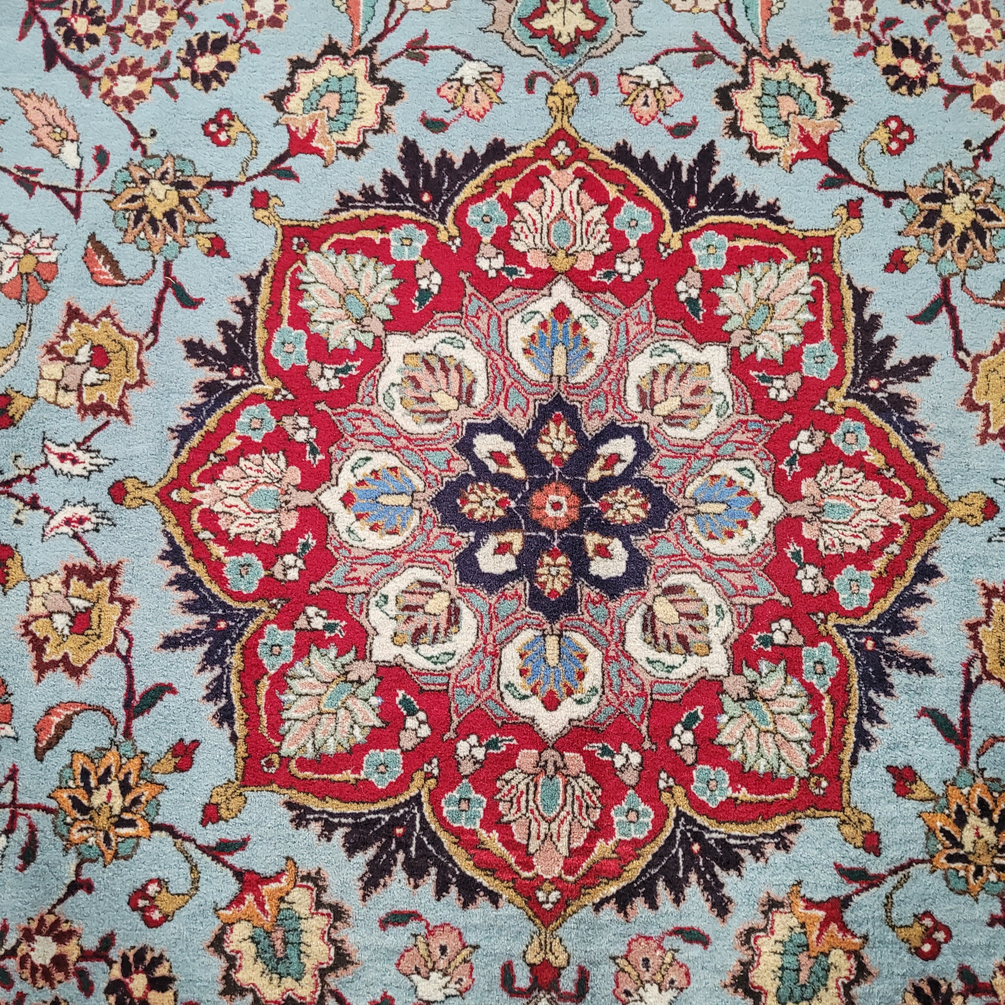 Tabriz Blue Handmade Rug 8'2