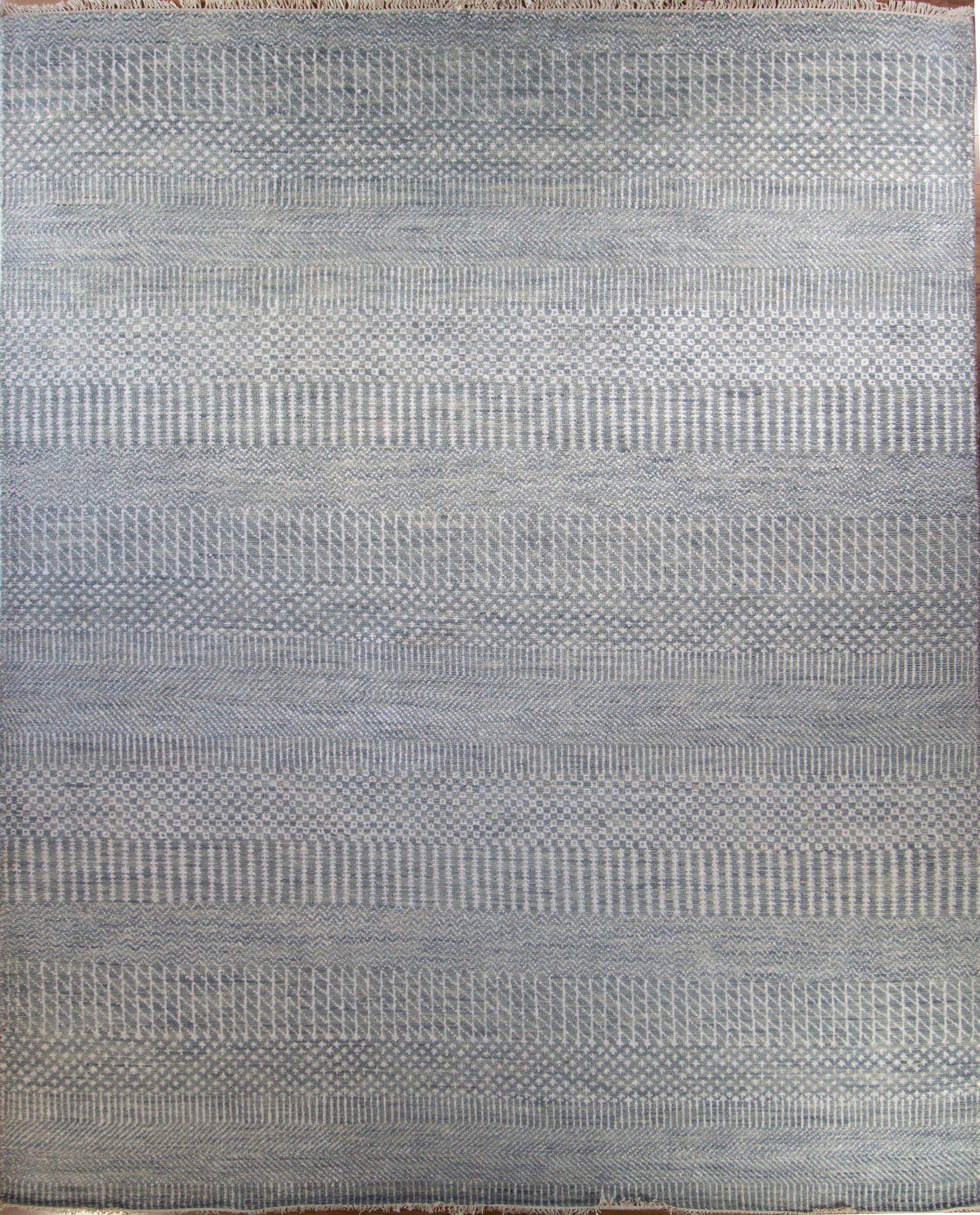 Grass Light Grey Hand Knotted Rug 7'9