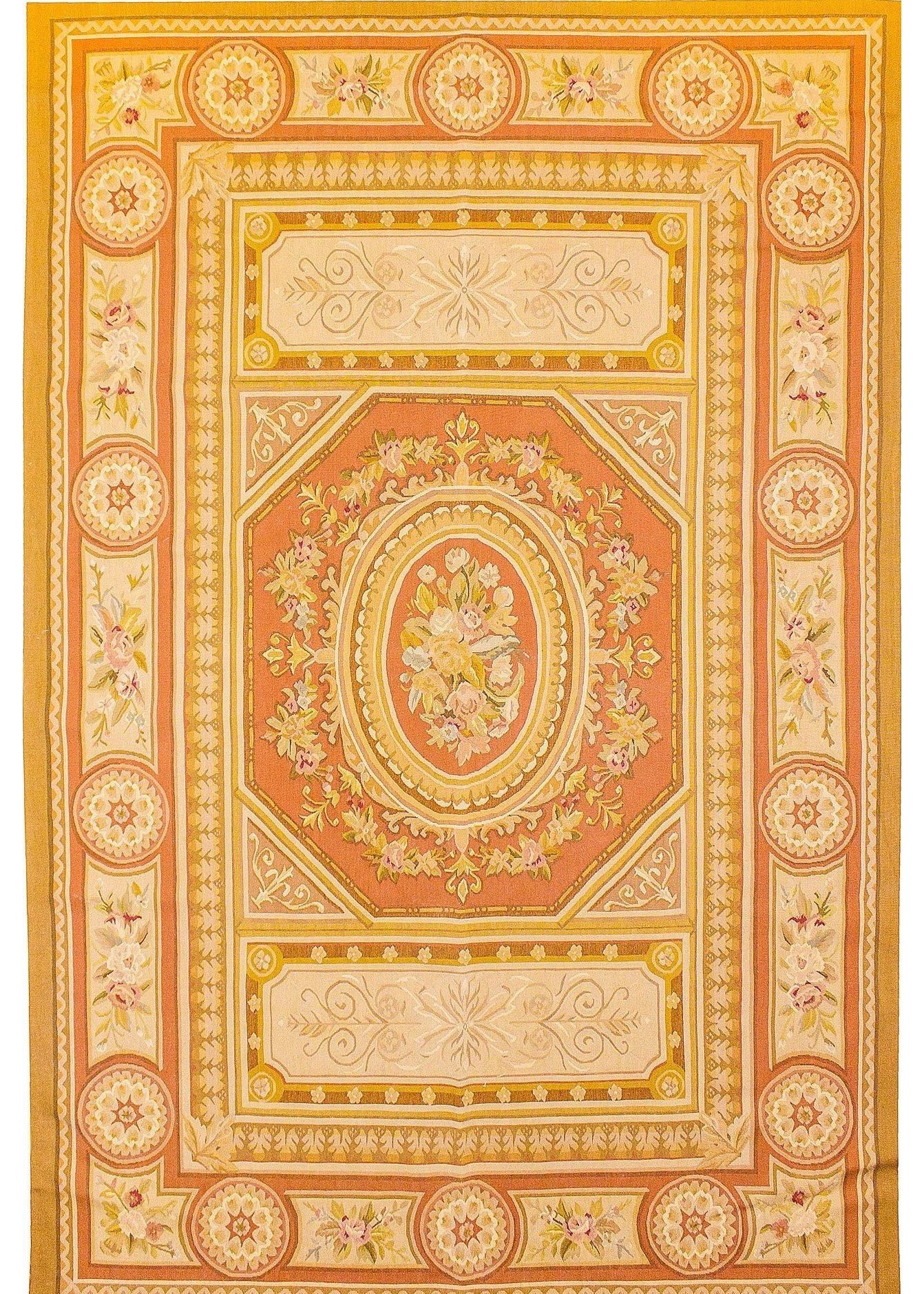 Needle Point Aubusson Handmade Rug-Area rug for living room, dining area, and bedroom