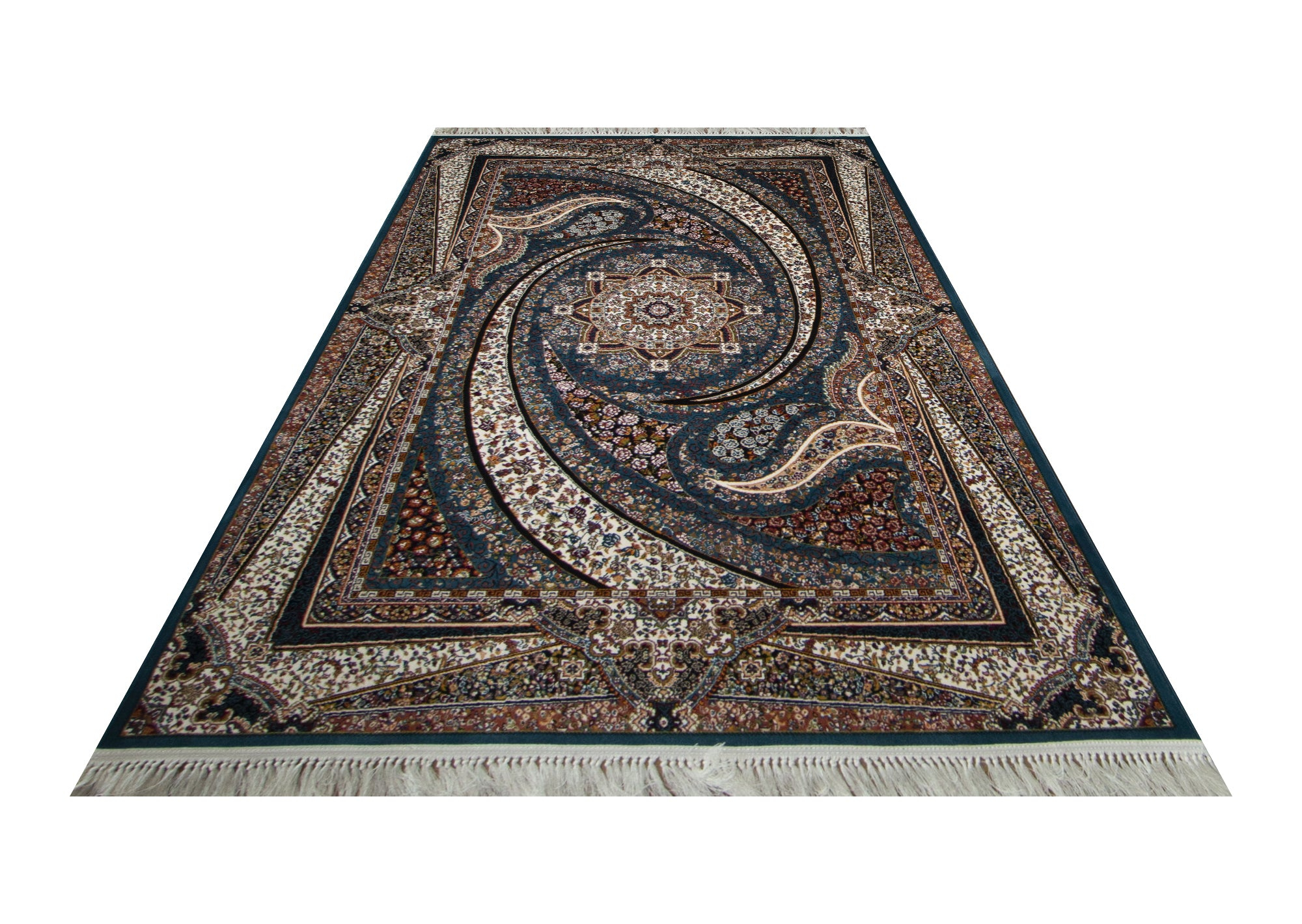Paradise Kahkeshan Blue Loomed Rug-Area rug for living room, dining area, and bedroom