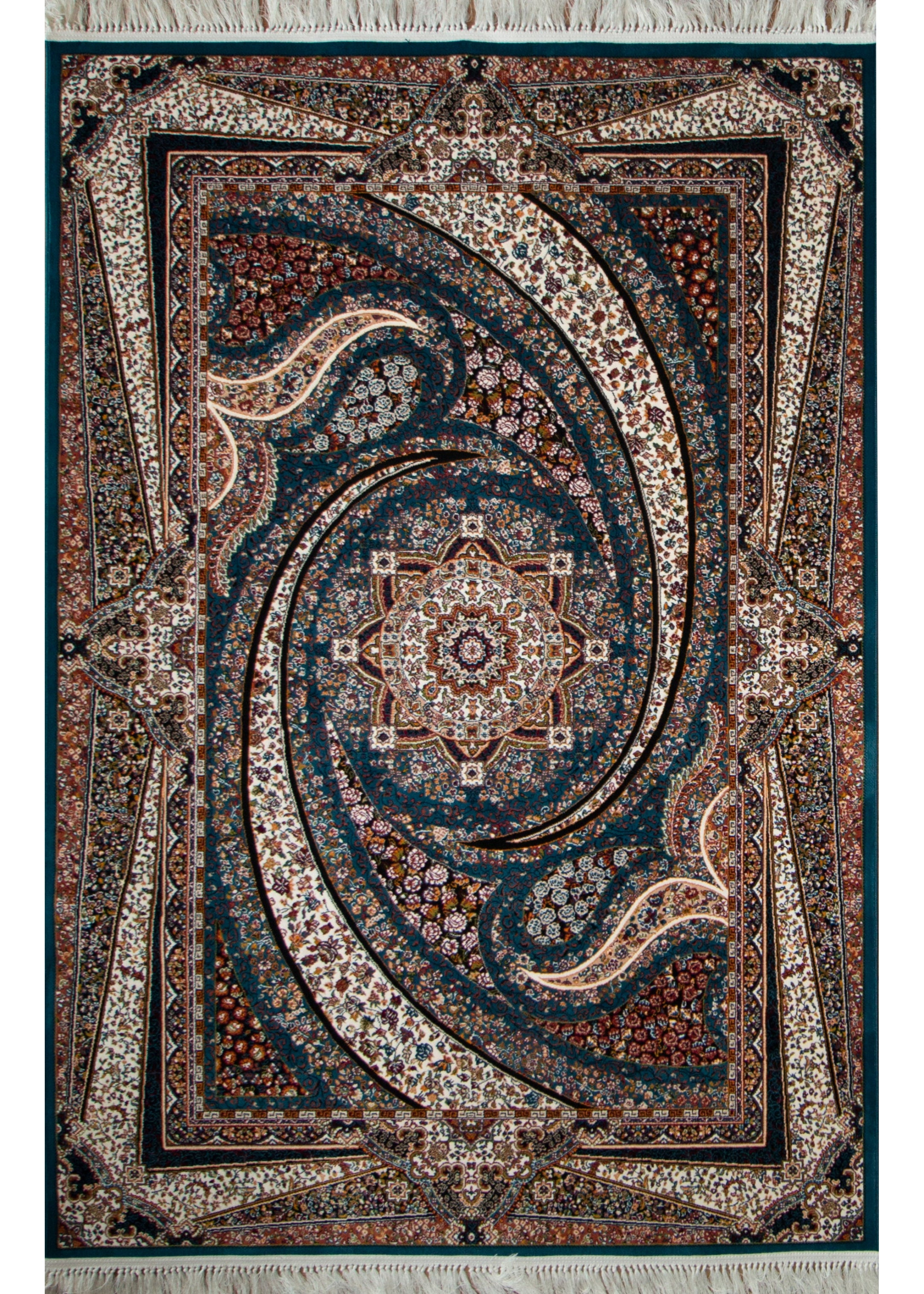 Paradise Kahkeshan Blue Loomed Rug-Area rug for living room, dining area, and bedroom