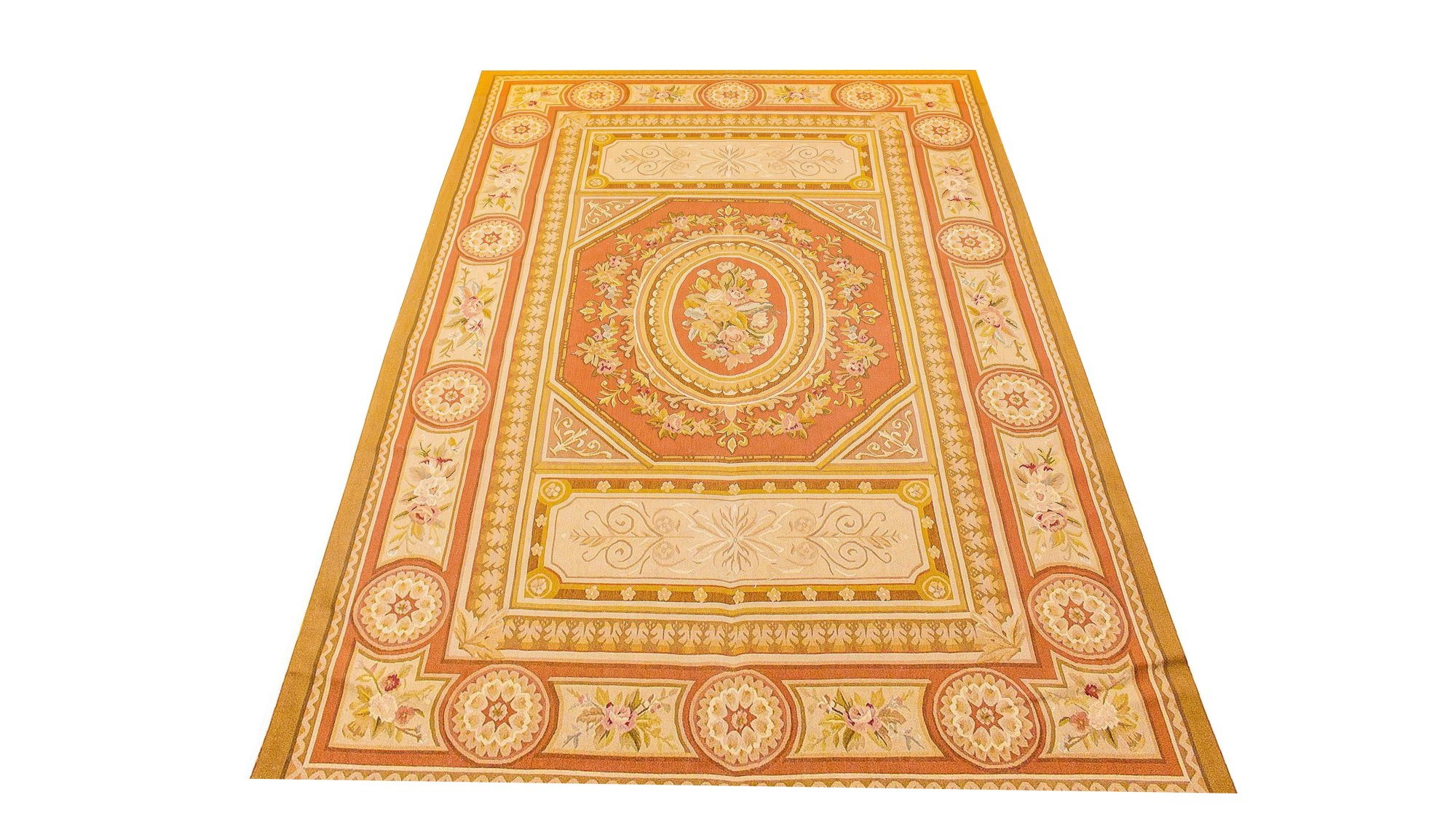 Needle Point Aubusson Handmade Rug-Area rug for living room, dining area, and bedroom