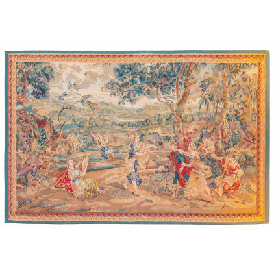 Aubusson Tapestry Needle Point Handmade Rug 5'6