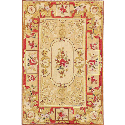 Aubusson Tapestry Needle Point Handmade Rug 2'0