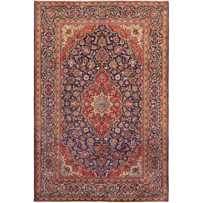Kashan Hand Knotted Rug 7'3