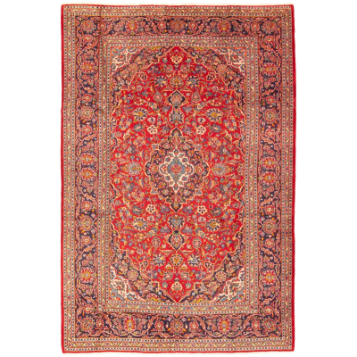 Kashan Hand Knotted Rug 7'6
