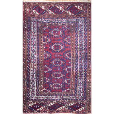 Torkman Hand Knotted Rug 4'2