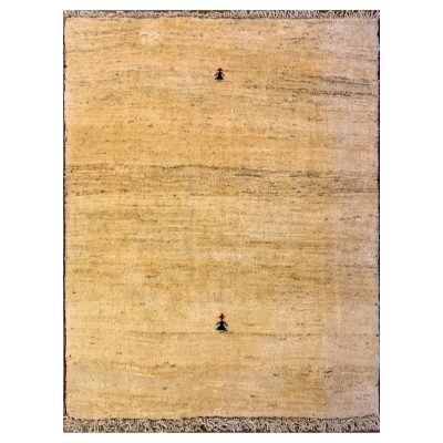 Gabbeh Ivory Hand Knotted Rug 3'7