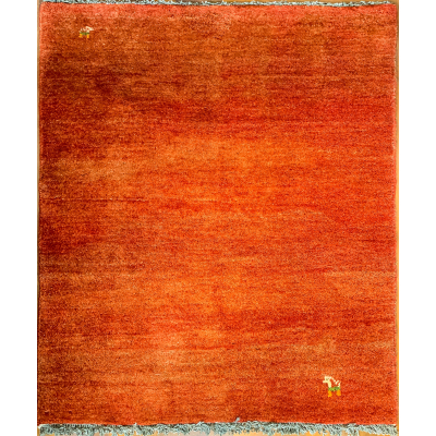 Gabbeh Red Hand Knotted Rug 3'8