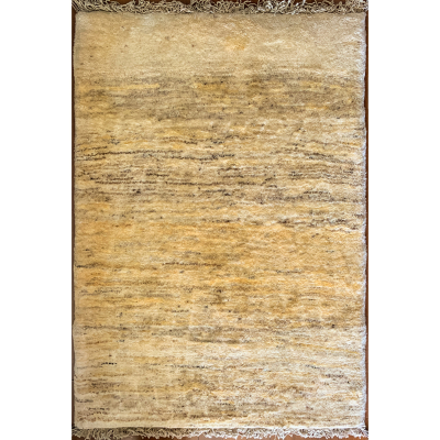 Gabbeh Ivory Hand Knotted Rug 2'10