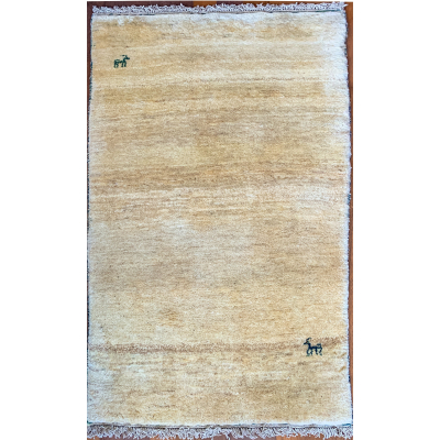 Gabbeh Ivory Hand Knotted Rug 2'6