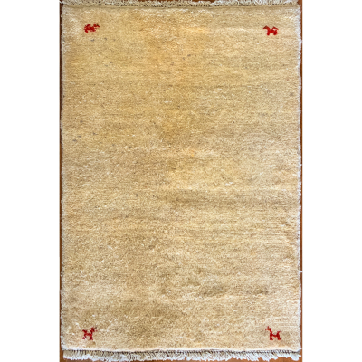 Gabbeh Ivory Hand Knotted Rug 2'9