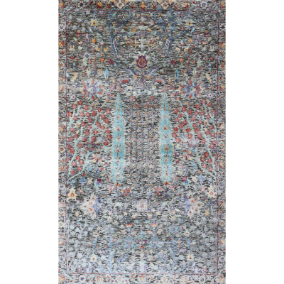 Oxidized Brown Hand Knotted Rug 3'0