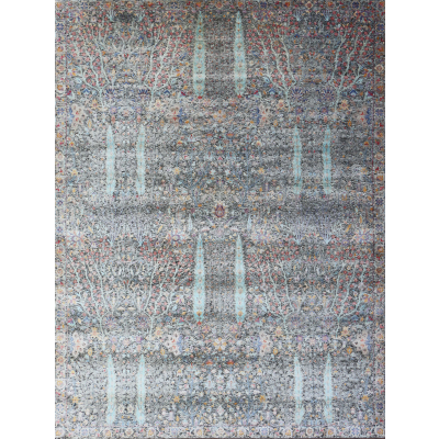 Oxidized Brown Hand Knotted Rug 8'11
