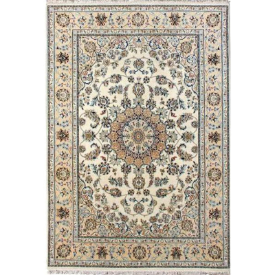 Naein Ivory/Cream Hand Knotted Rug