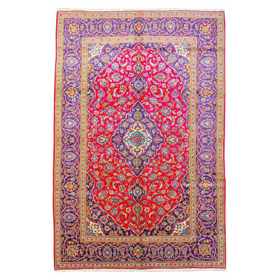 Kashan Hand Knotted Rug 6'6