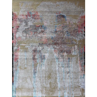 Oxidized Camel Hand Knotted Rug 9'0