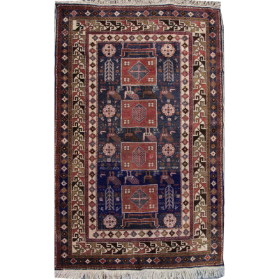 Antique Shirvan Hand Knotted Rug 3'5