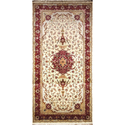 Tabriz Taghizadeh Hand Knotted Rug 6'4