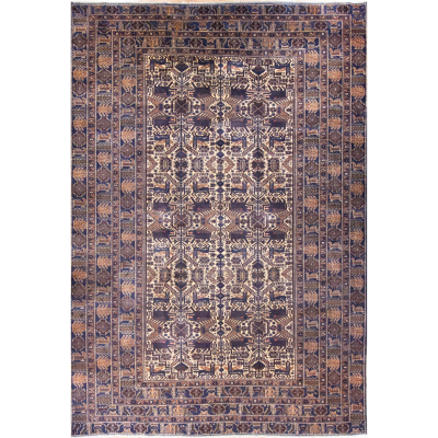 Afghan Hand Knotted Rug 6'8