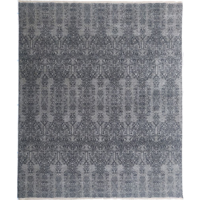 Grass Charcoal/Ivory Woven Rug 4'10