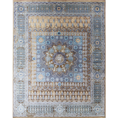 Oxidized Hand Knotted Rug 7'11